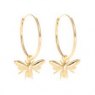 Sophie Allport Bees Gold Plated Hoop Earrings