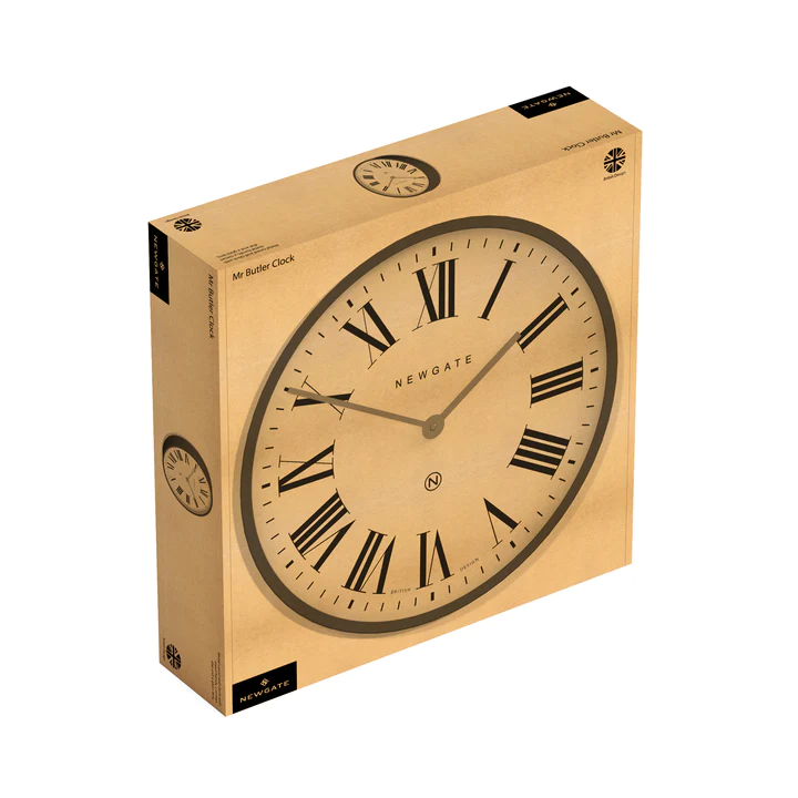 Newgate Mr Butler Wall Clock - Radial Brass