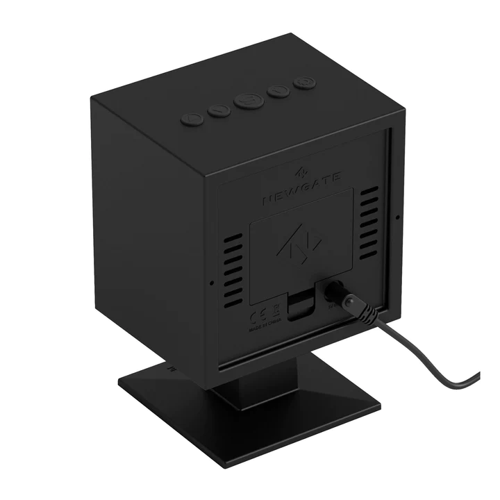 Newgate Monolith LCD Alarm Clock - Black