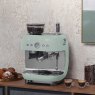 SMEG Espresso Coffee Machine With Grinder - Pastel Green