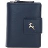 Ashwood Leather RFID Purse with Zip and Stud Closure Navy X-30