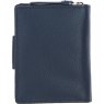 Ashwood Leather RFID Purse with Zip and Stud Closure Navy X-30