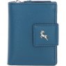 Ashwood Leather RFID Purse with Zip and Stud Closure Teal X-30