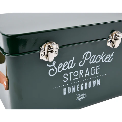 Burgon & Ball Leather Handled Seed Storage Tin
