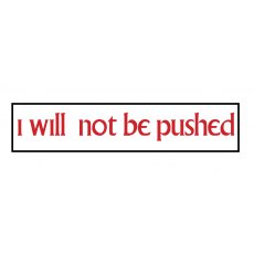 The Prisoner Oblong Car Sticker - I Will Not Be Pushed The Prisoner Oblong Car Sticker - I Will Not Be Pushed