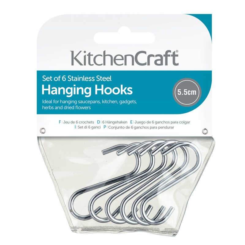 Stainless Steel Hanging S Hooks 5.5cm Kitchen Storage Portmeirion