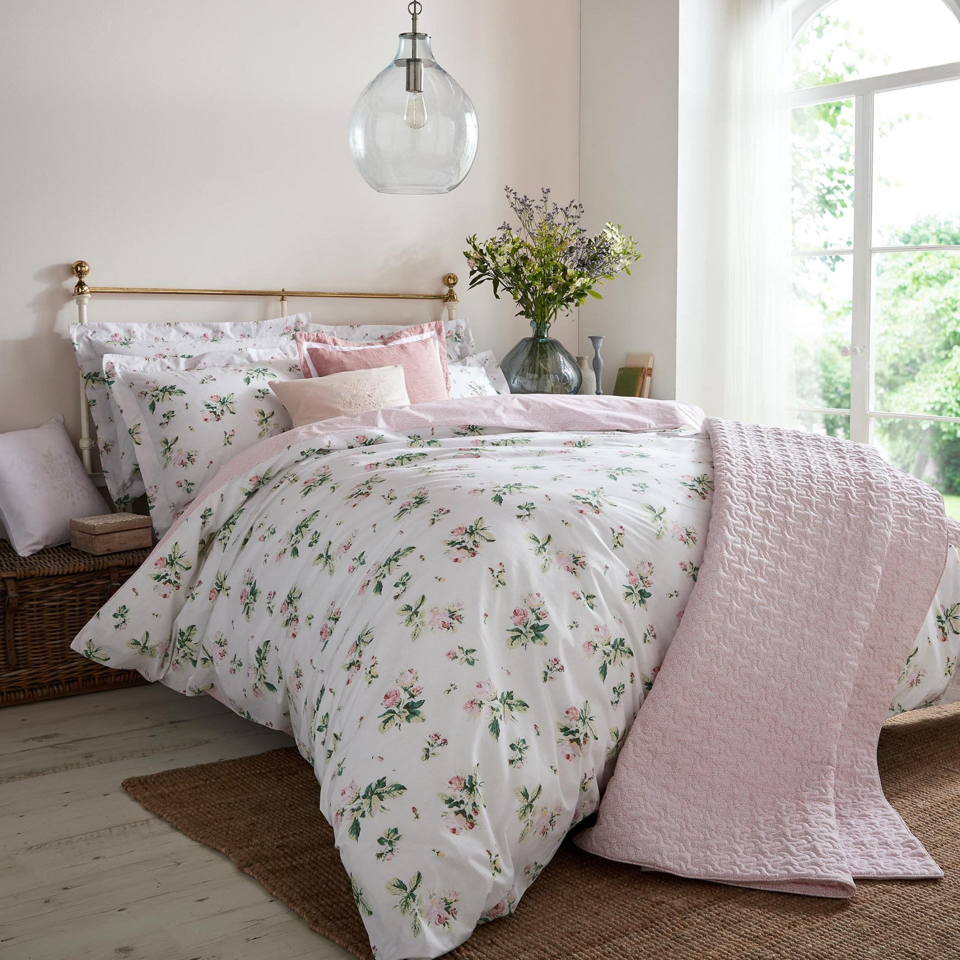 Cabbages Roses Clementine Pink Bedset Buy Online Here