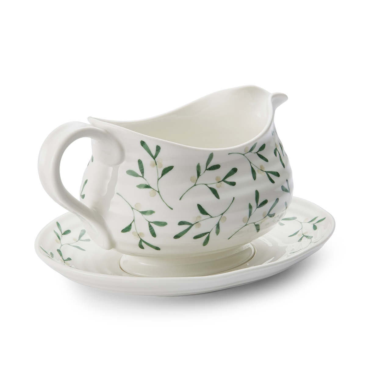 Sophie Conran Mistletoe Gravy Boat & Stand At Portmeirion Online Portmeirion Online