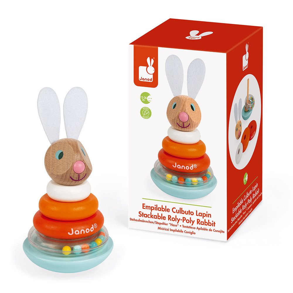 Roley Poley Rabbit Janod Lapin Stackable Roly-Poly Rabbit (Wood) | Buy Online Here ...