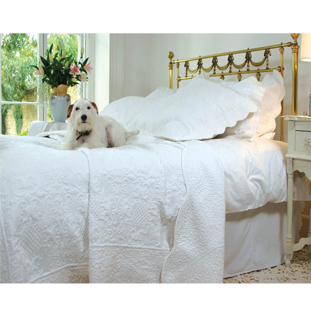 Powell Craft Grace White Quilted Bedspread Buy Online Here Portmeirion Online
