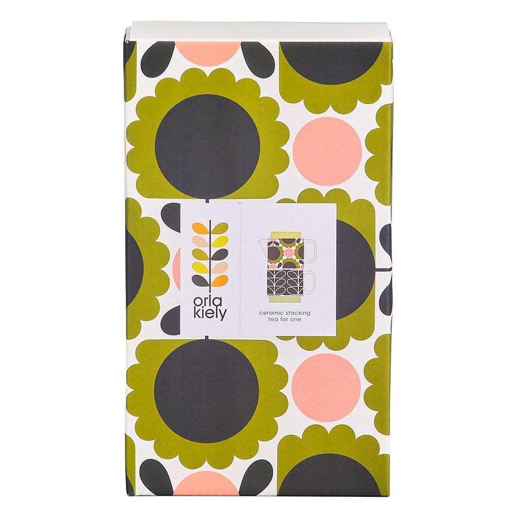 Lanterna Portacandele Orla Kiely In Metallo Giallo Con Maniglia – Ø 9,5 Cm