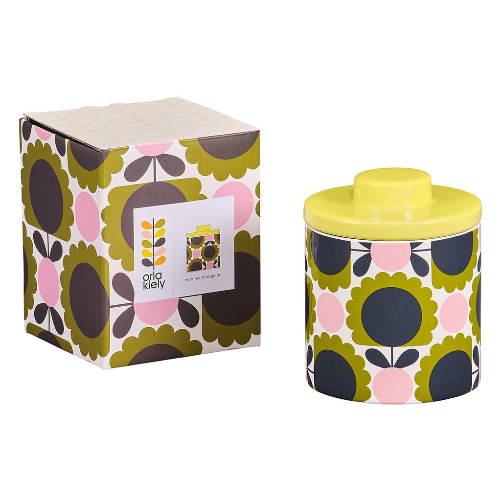 Orla Kiely Storage Jar Scallop Flower Forest Kitchen Storage