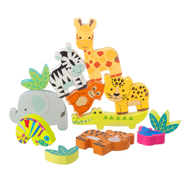 Orange Tree Toys Jungle Stacking Animals - Wooden Toys - Portmeirion Online