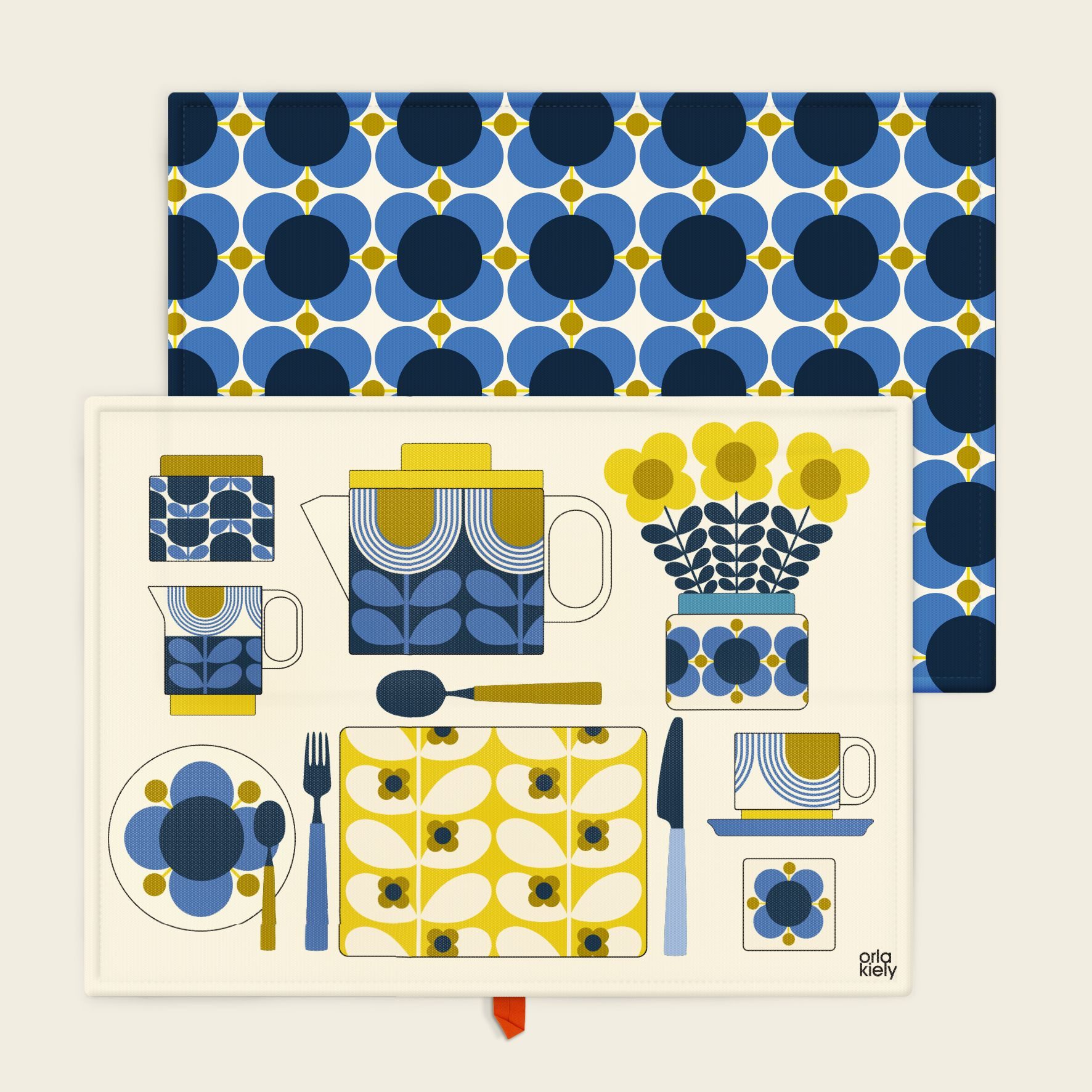 Orla Kiely Set of 2 Tea Towels Afternoon Tea Buy Online Here