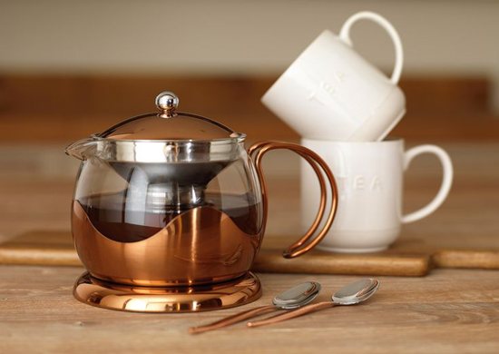 Copper and glass teapot 2025