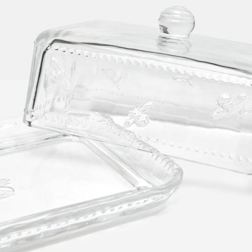Joules Bees Glass Butter Dish Buy Online here Portmeirion Online