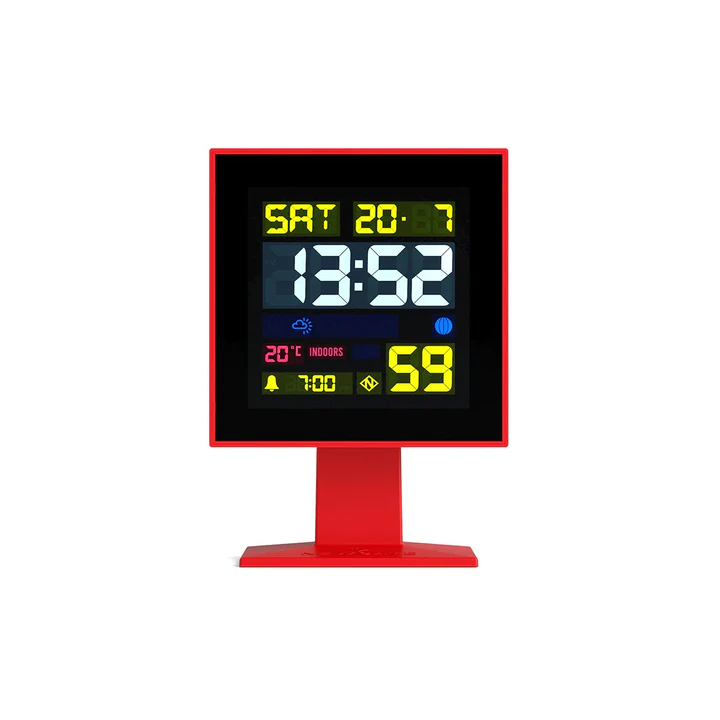 Newgate Monolith LCD Alarm Clock - Red | At Portmeirion Online