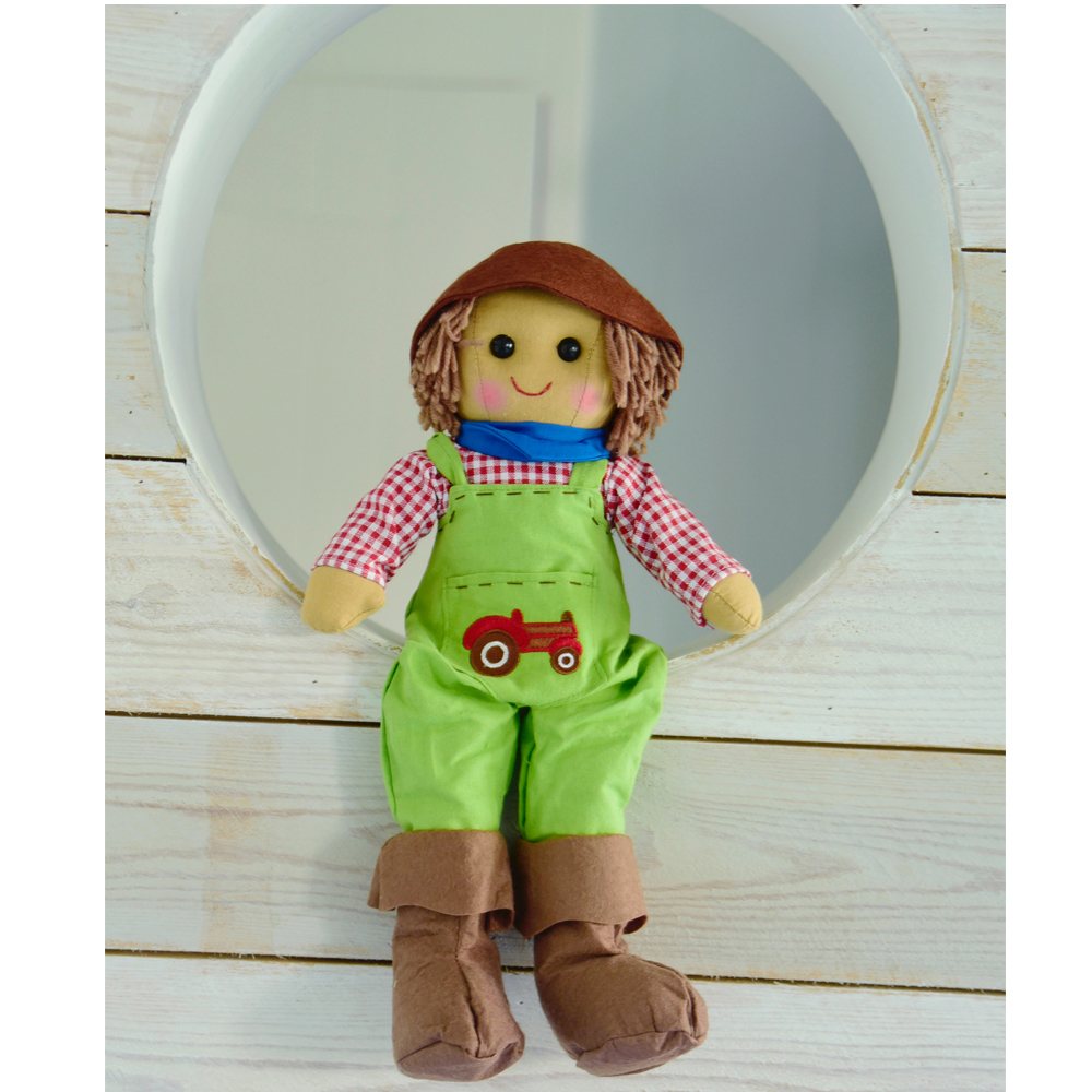 Powell Craft Rag Doll with Farmyard Outfit | At Portmeirion Online ...