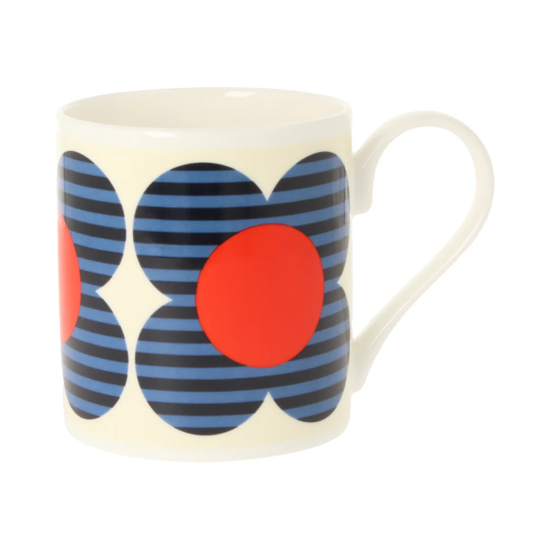 Orla Kiely Striped Flower Blue Mug 300ml Buy Online Here