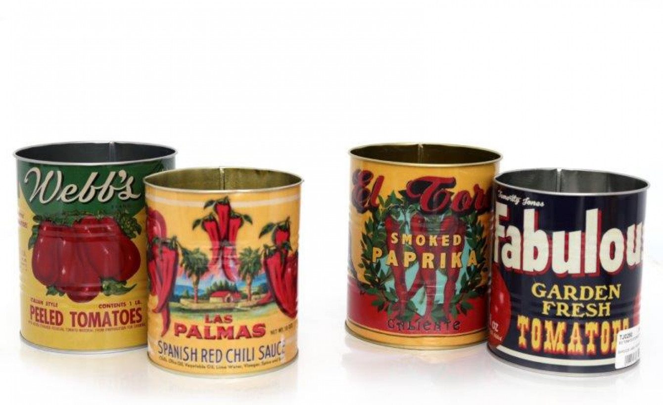 Set of Two Vintage Style Tomato/Chilli Tins At Portmeirion Online