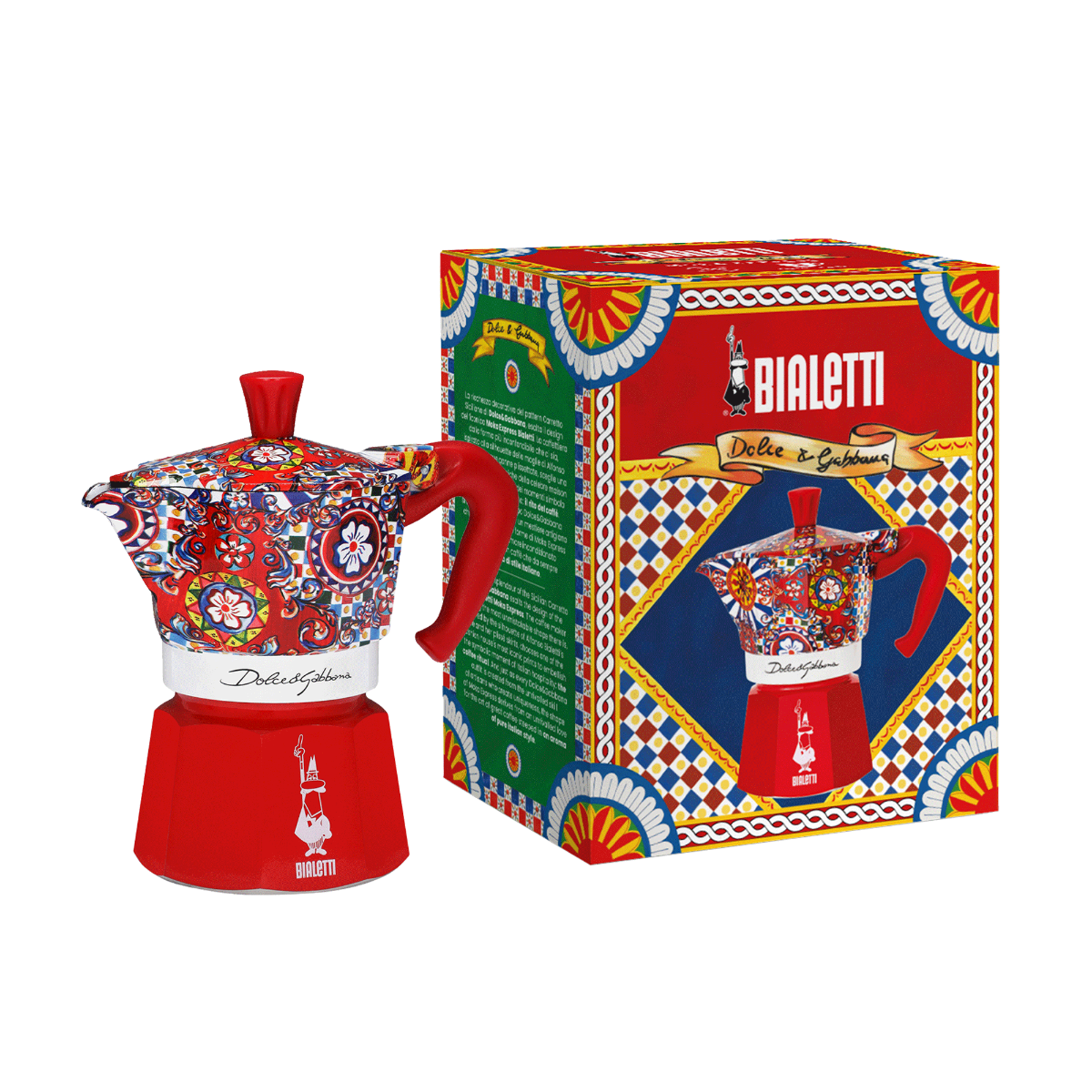 【未使用】DOLCE&GABBANAマヨリカプリント トラックJKおしゃれ Bialetti X Dolce & Gabbana Moka Express - Sicilian Cart