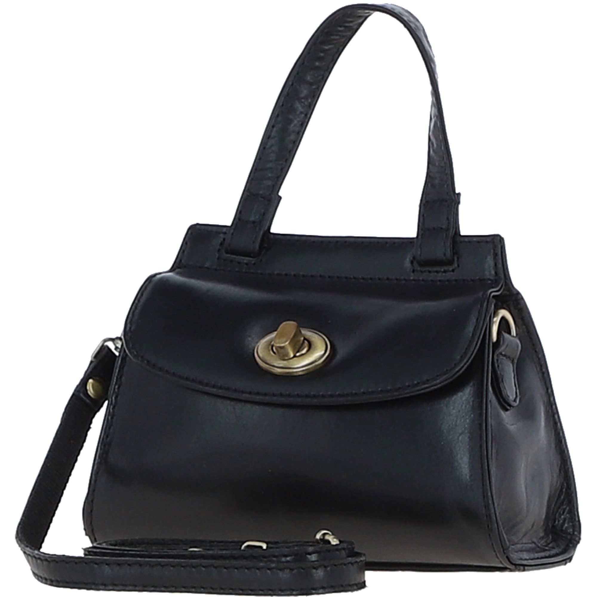 Ashwood Leather Small Grab Bag Black V82 | At Portmeirion Online