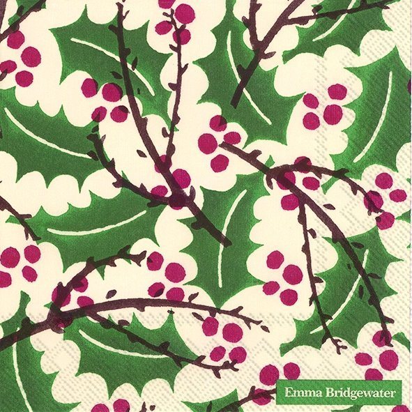 Emma Bridgewater Holly & Berry Lunch Napkins Buy Online Here