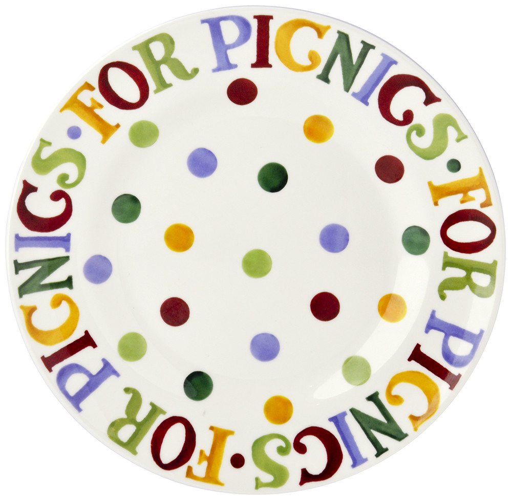Emma Bridgewater Polka Dot Text Melamine Plate Melamine Portmeirion