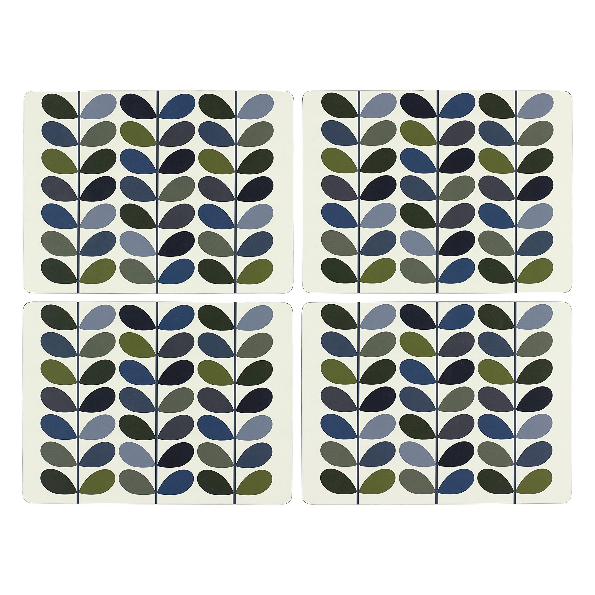 Orla Kiely Placemats Khaki Marine Set of 4 Placemats & Coasters