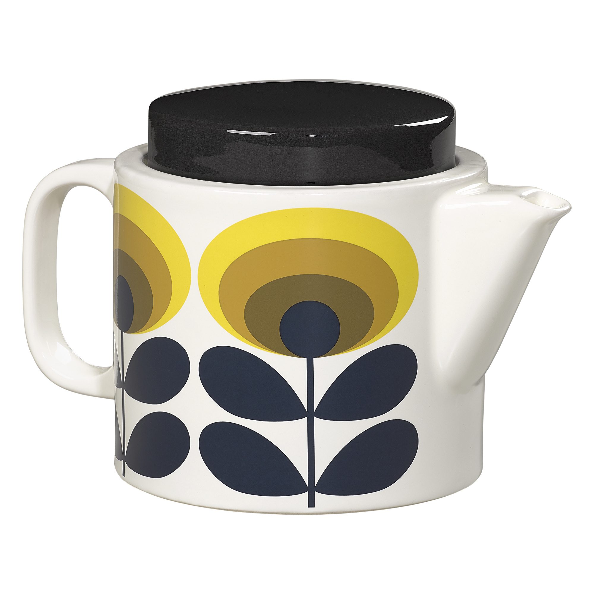 Orla Kiely 70's Oval Yellow Teapot Teapots Portmeirion Online