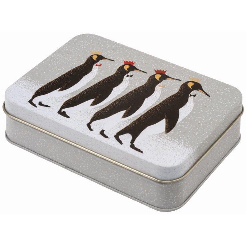 Sara Miller Christmas Penguins Sara Millerall Rectangular Tin Buy