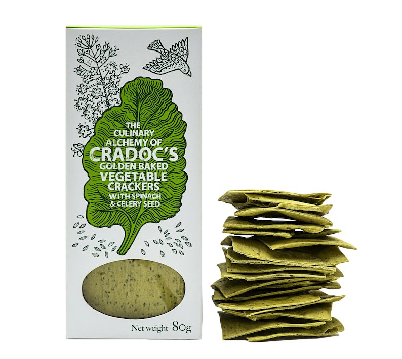 Cradoc's Vegetable Crackers Spinach and Celery Seed 80g - Portmeirion ...