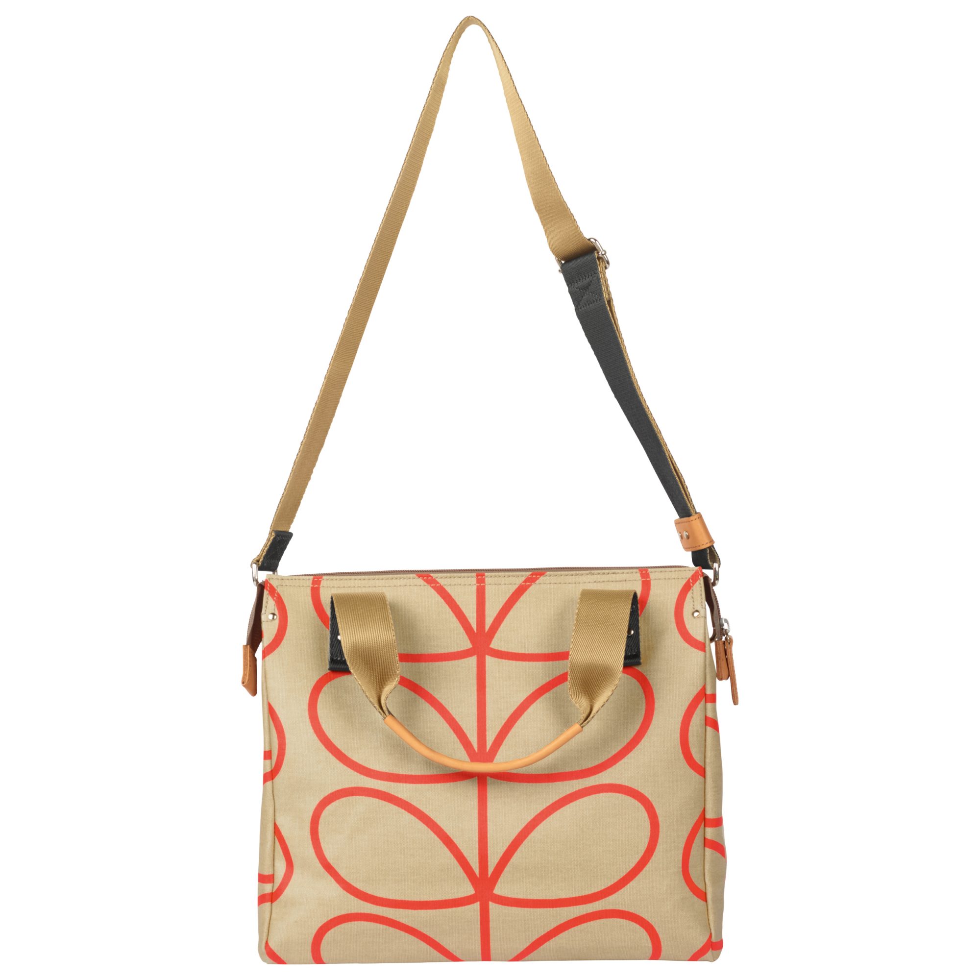 Orla Kiely Giant Linear Stem Zip Messenger Bag Portmeirion Shop