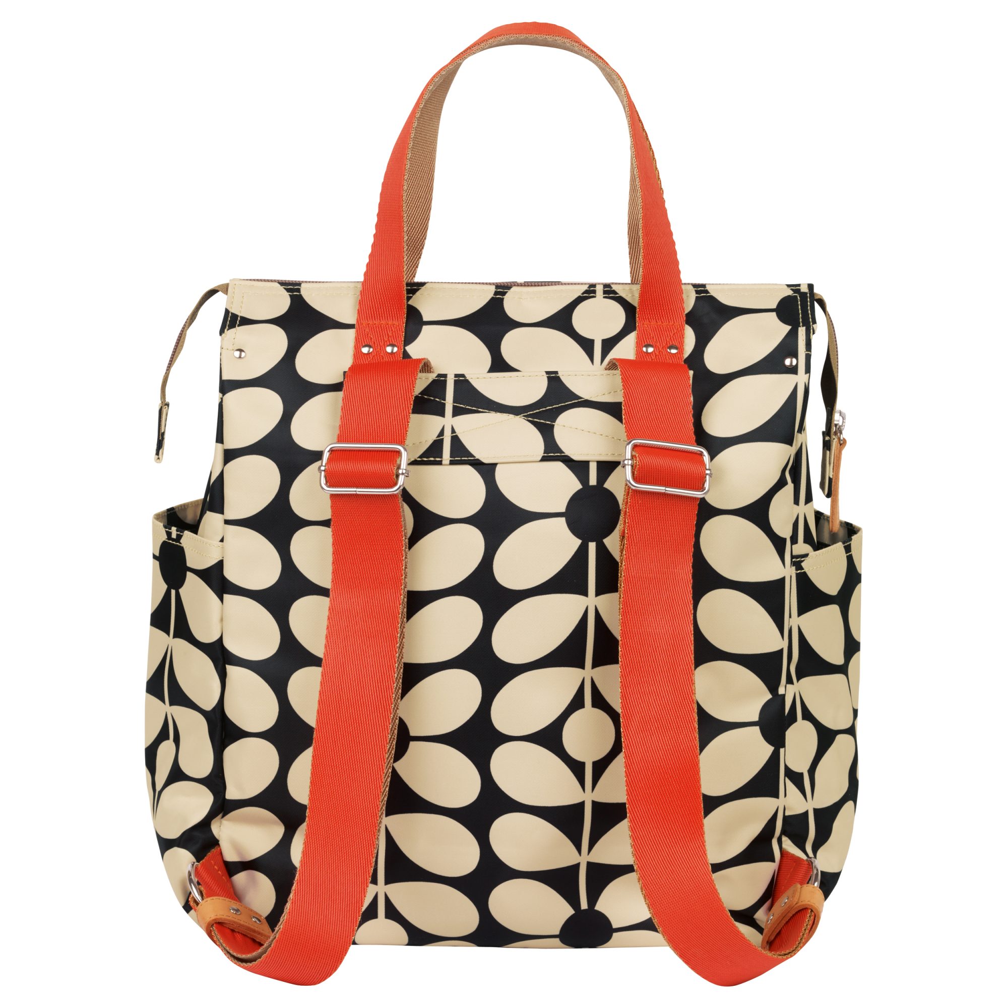 Orla Kiely Sixties Stem Backpack Baby Bag Charcoal Blue Portmeirion