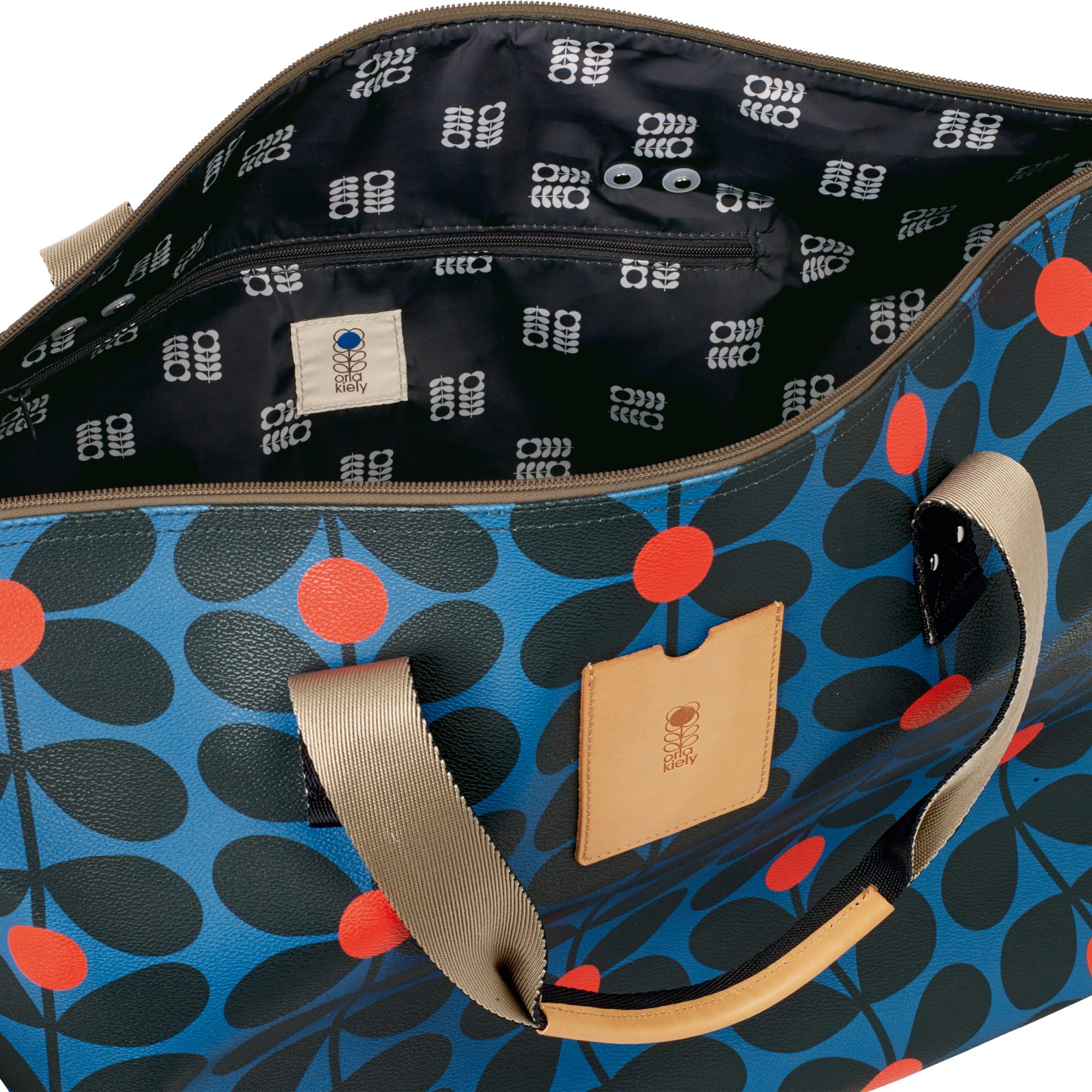Orla Kiely Large Zip Holdall Kingfisher Holdalls Portmeirion Online