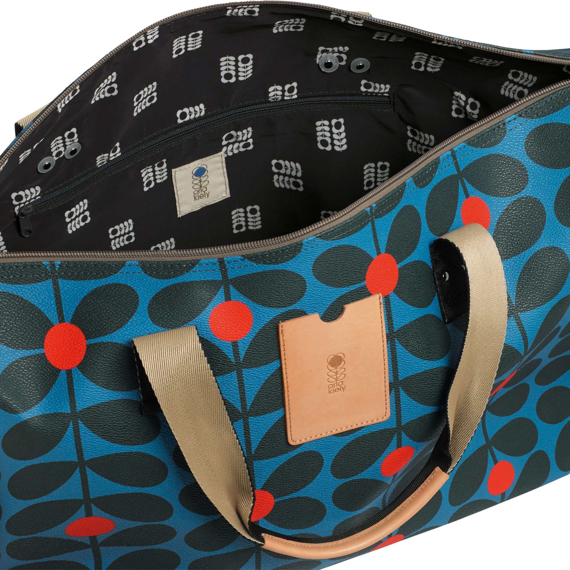 Orla Kiely Medium Zip Holdall Kingfisher Holdalls Portmeirion Online