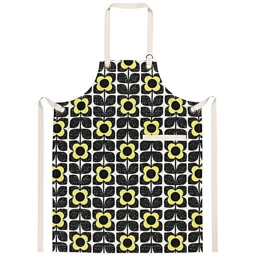 Orla Kiely Scribble Square Flower Apron in Primrose Portmeirion Online