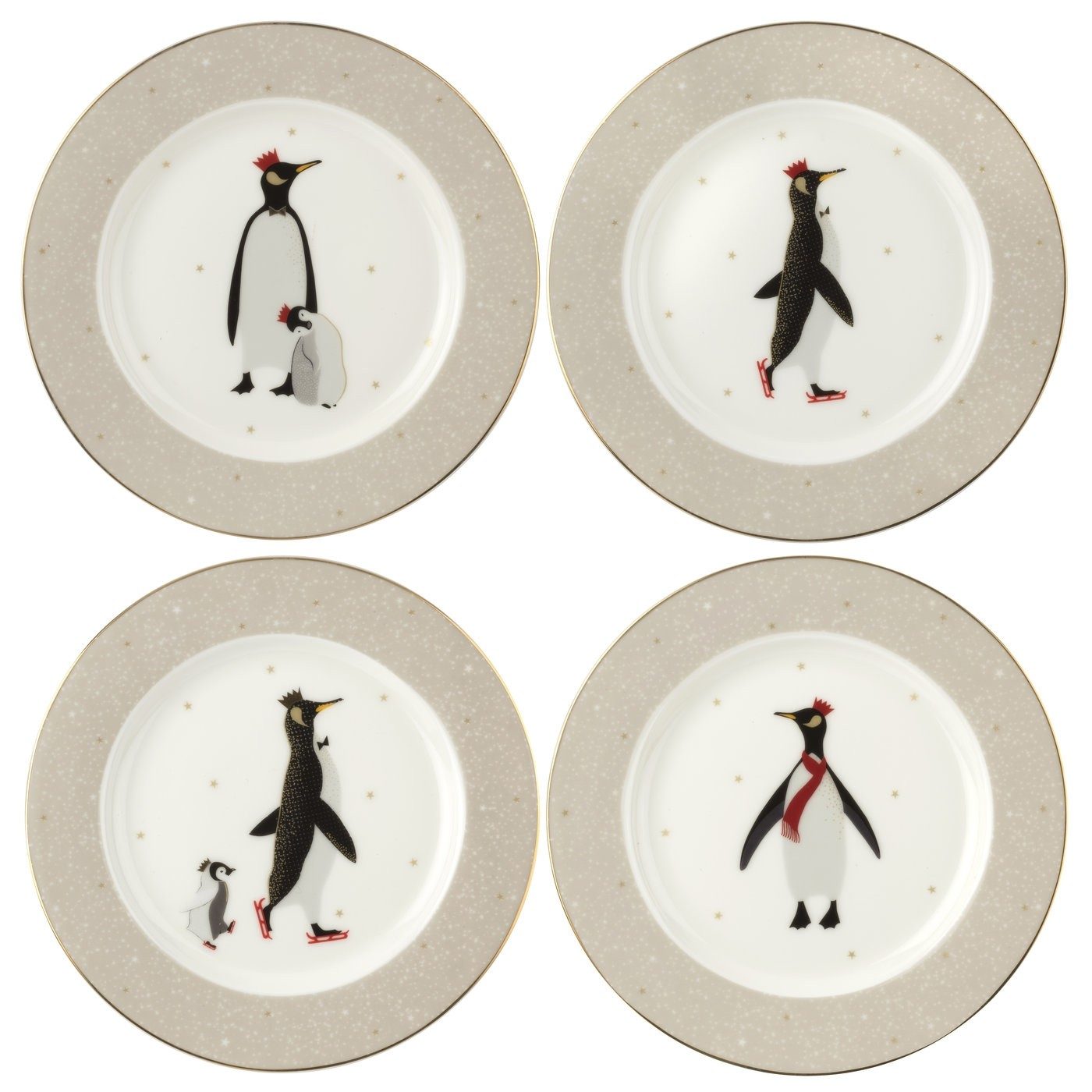 Sara Miller Penguin Christmas Cake Plates Buy Online Here
