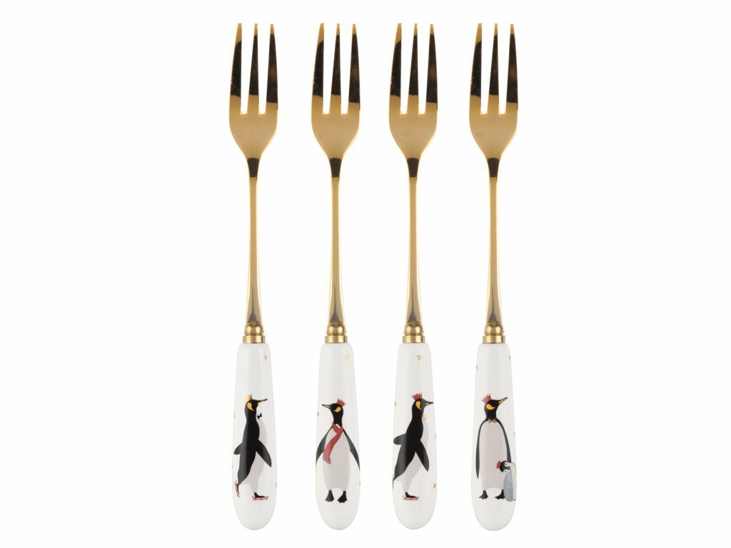 Sara Miller London Penguin Christmas Pastry Forks Buy Online Here
