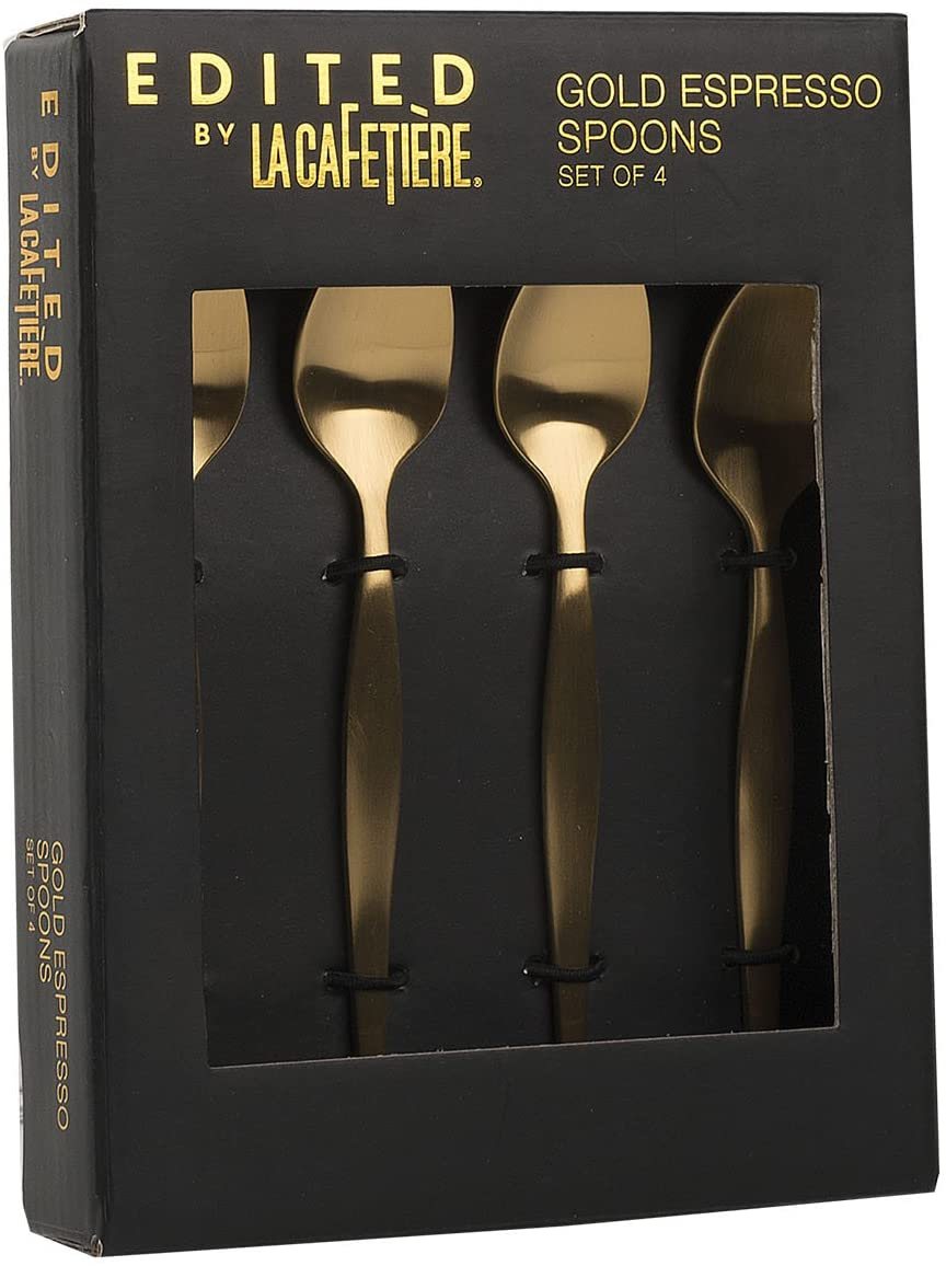 S/4 Brushed Gold Espresso Spoons Buy Online Here Portmeirion Online