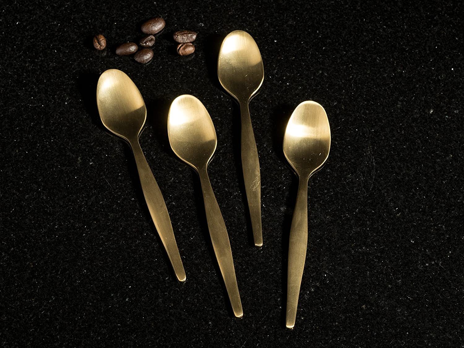 S/4 Brushed Gold Espresso Spoons Buy Online Here Portmeirion Online