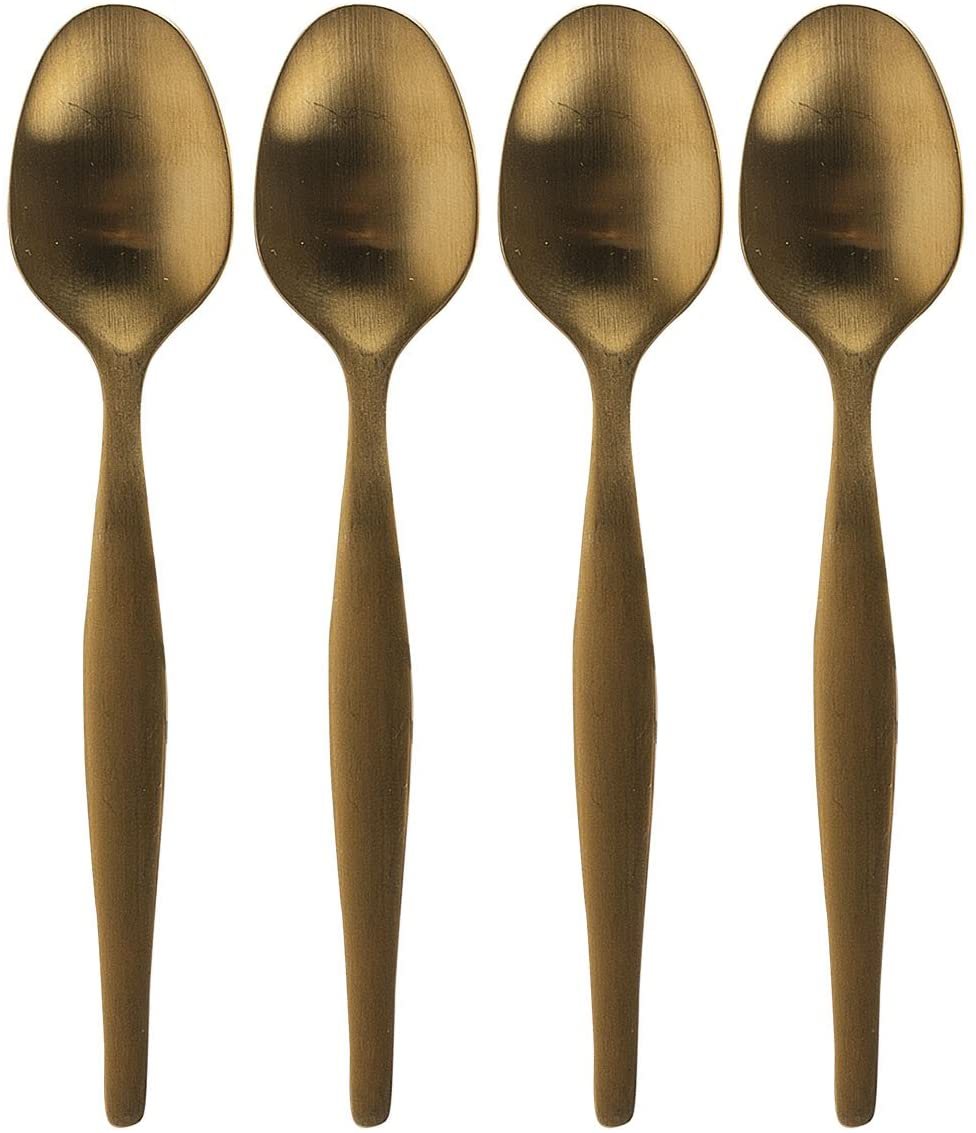 S/4 Brushed Gold Espresso Spoons Buy Online Here Portmeirion Online