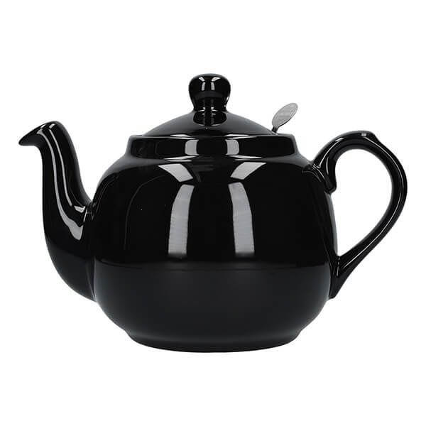 Gloss Black Farmhouse Filter Teapot Buy Online here Portmeirion Online