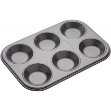 MasterClass Non Stick Six Hole Shallow Baking Tin