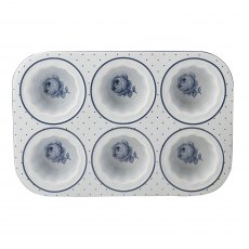 Vintage Indigo Muffin Tray