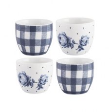 Vintage Indigo S/4 Egg Cups