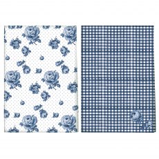 Vintage Indigo S/2 Tea Towels