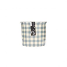 Blue Gingham Fluted Mug