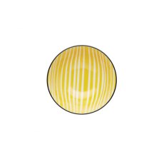 KitchenCraft Moroccan Style Yellow Stripe Ceramic Bowl