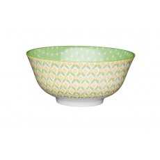 KitchenCraft Green Geometric Ceramic Bowls